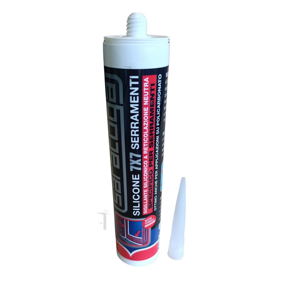 Silicone sigillante 7 x 7 TRASPARENTE neutro per posa qualificata SARATOGA