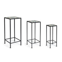 Set 3 tavolini quadrati impilabili - VIONEL
