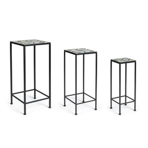 Set 3 tavolini quadrati impilabili - VIONEL