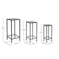 Set 3 tavolini quadrati impilabili - VIONEL