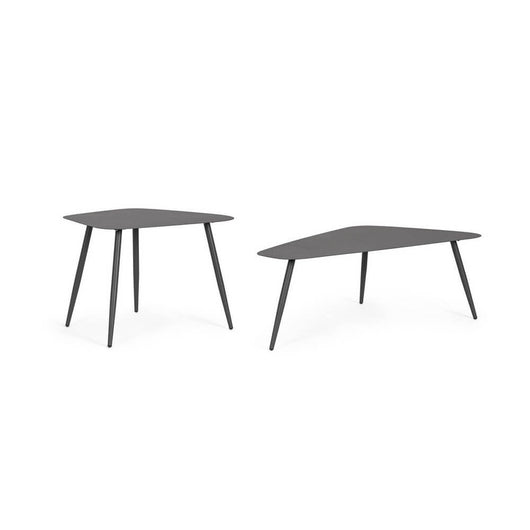 Set 2 tavolini svasati da giardino - ZAMI Colore: Antracite