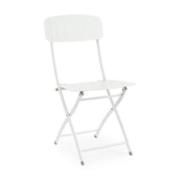 Set 2 Sedie Pieghevoli Acciaio Bianco da Esterno - ZAMIRA