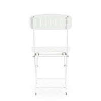 Set 2 Sedie Pieghevoli Acciaio Bianco da Esterno - ZAMIRA