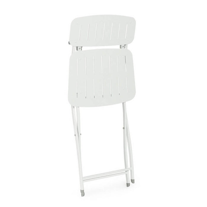 Set 2 Sedie Pieghevoli Acciaio Bianco da Esterno - ZAMIRA