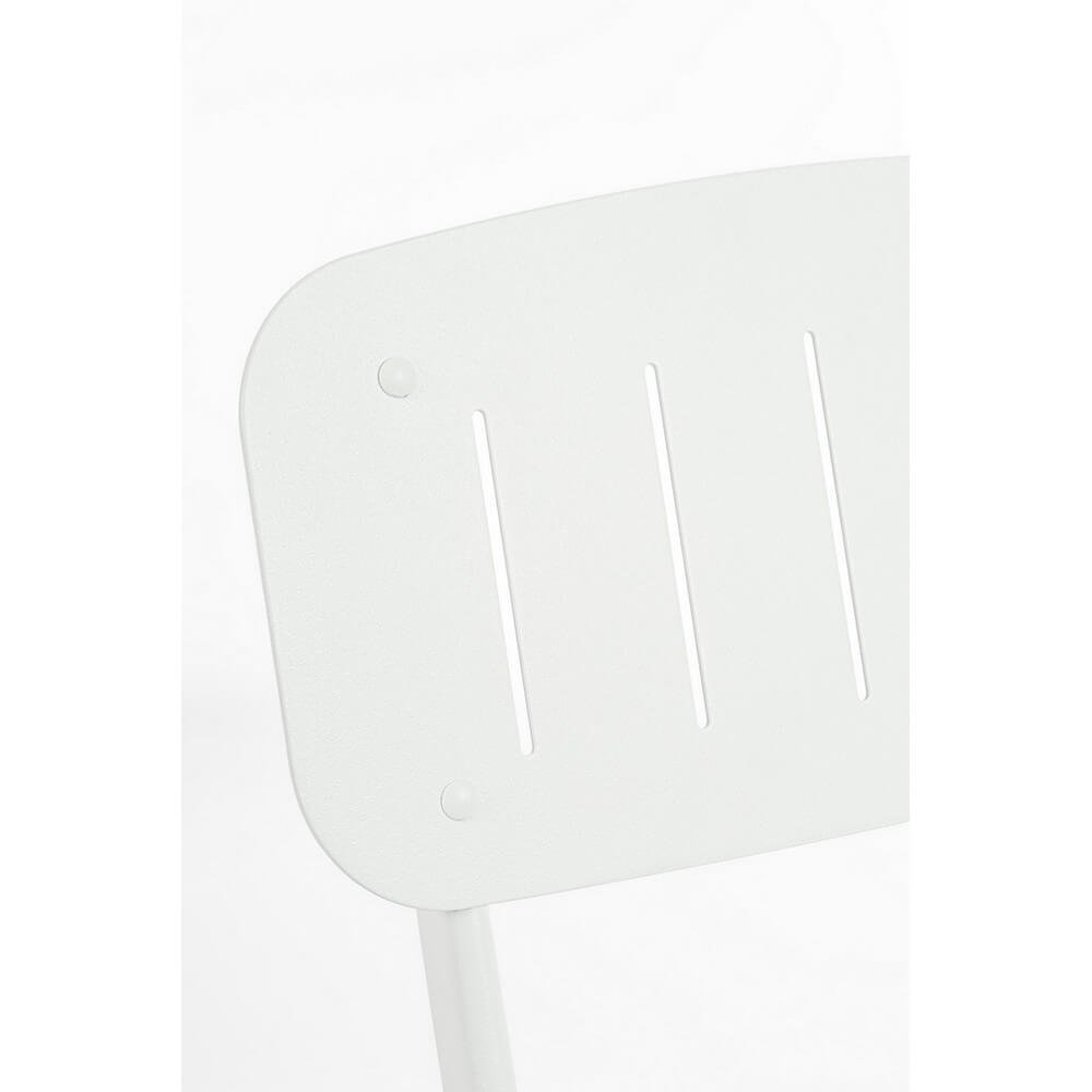 Set 2 Sedie Pieghevoli Acciaio Bianco da Esterno - ZAMIRA