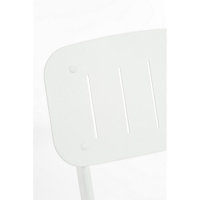 Set 2 Sedie Pieghevoli Acciaio Bianco da Esterno - ZAMIRA