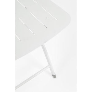 Set 2 Sedie Pieghevoli Acciaio Bianco da Esterno - ZAMIRA