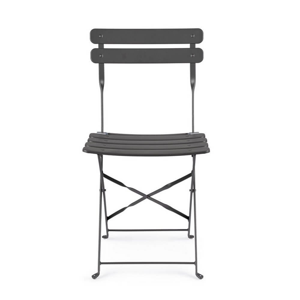 Sedia pieghevole antracite - LAZIEL