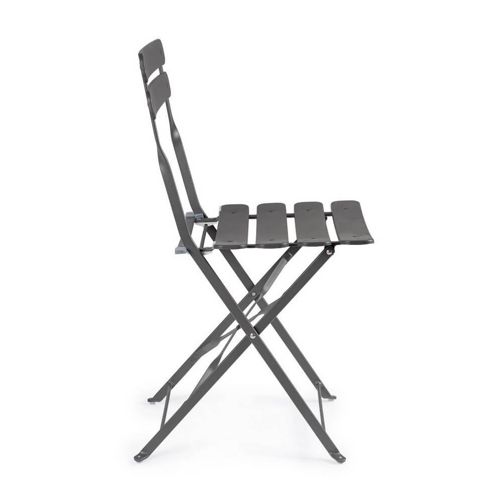 Sedia pieghevole antracite - LAZIEL