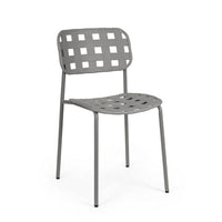 Sedia da giardino in acciaio - FAYLON Colore: Grigio