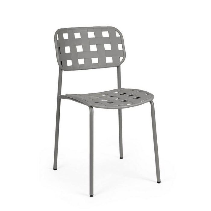 Sedia da giardino in acciaio - FAYLON Colore: Grigio