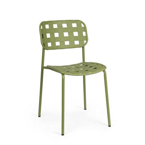 Sedia da giardino in acciaio - FAYLON Colore: Verde