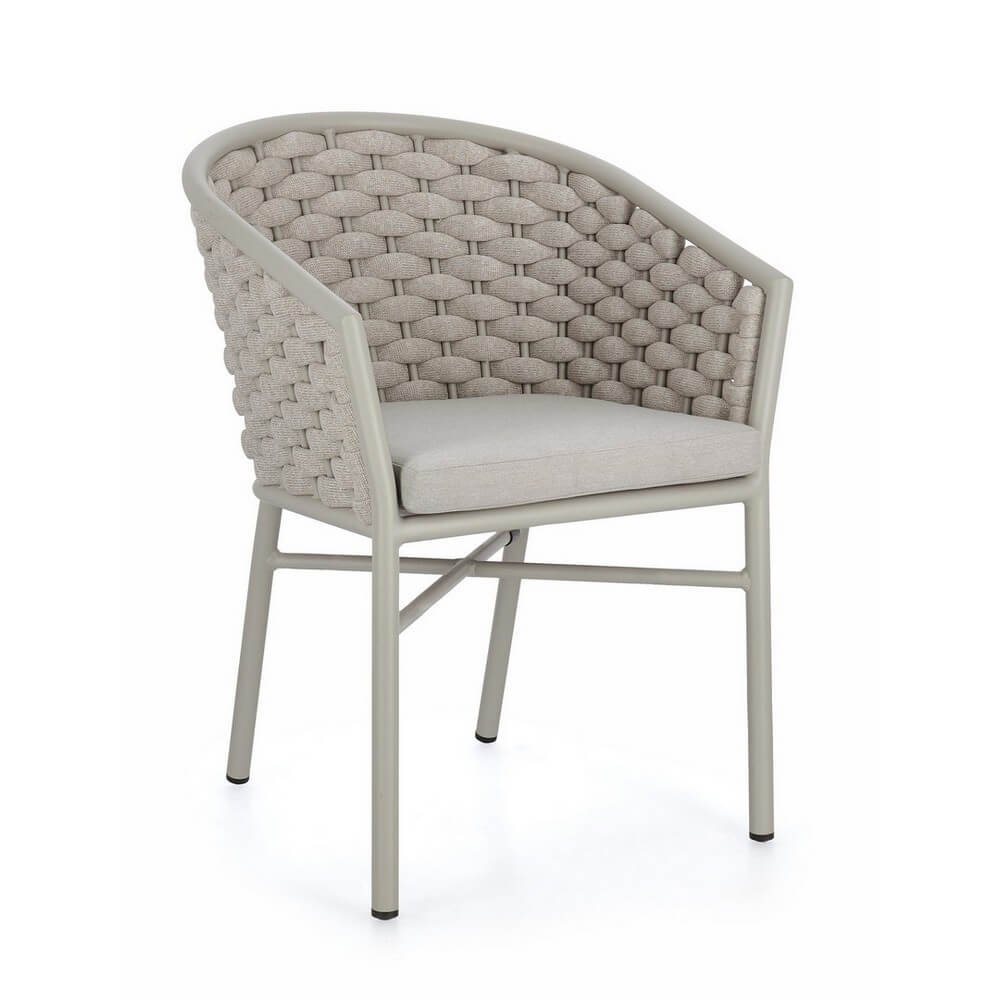 Sedia con braccioli e cuscino colore Saturn - NIREYA