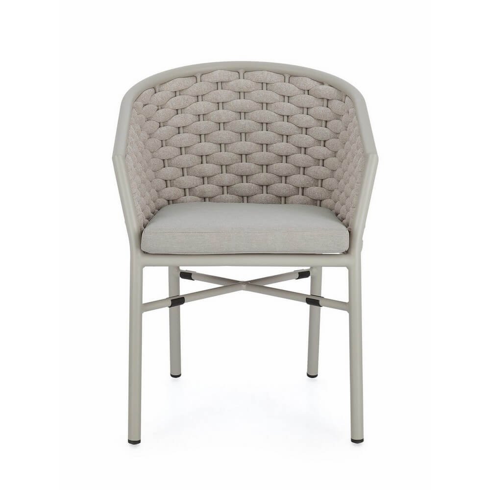 Sedia con braccioli e cuscino colore Saturn - NIREYA