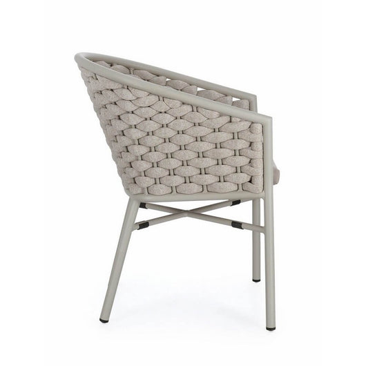 Set 4 Sedie con Braccioli Alluminio Saturn Moderno da Esterno - NIREYA