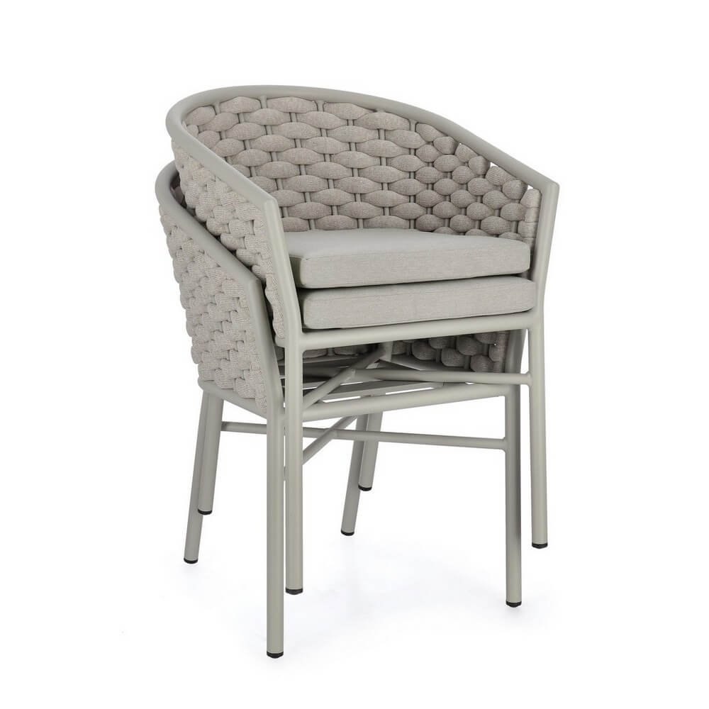 Sedia con braccioli e cuscino colore Saturn - NIREYA