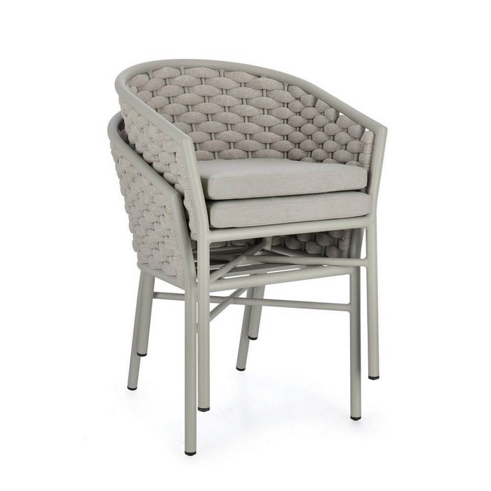 Sedia con braccioli e cuscino colore Saturn - NIREYA