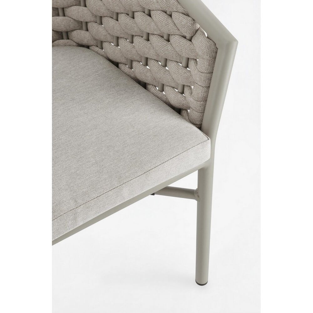 Sedia con braccioli e cuscino colore Saturn - NIREYA