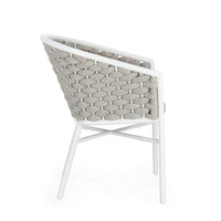 Sedia con braccioli e cuscino colore bianco - NIREYA