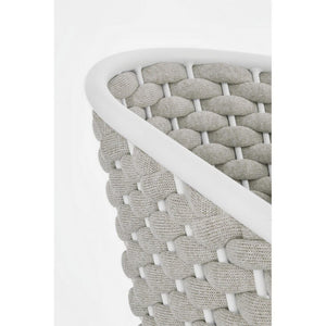 Sedia con braccioli e cuscino colore bianco - NIREYA