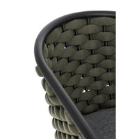 Set 4 Sedie con Braccioli Alluminio Verde da Esterno - NIREYA