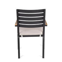 Set 4 Sedie con Braccioli Alluminio Antracite da Esterno - CARMEYA