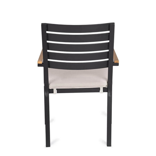 Set 4 Sedie con Braccioli Alluminio Antracite da Esterno - CARMEYA