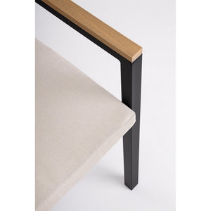 Set 4 Sedie con Braccioli Alluminio Antracite da Esterno - CARMEYA