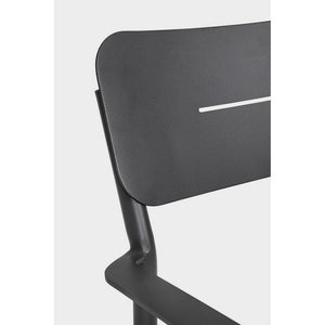 Sedia con braccioli e cuscino antracite - ZANDOR