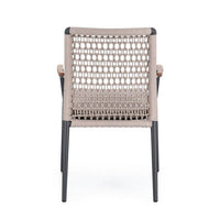 Sedia con braccioli e cuscino antracite - ODELIS