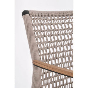 Set 4 Sedie con Braccioli Alluminio Antracite da Esterno - ODELIS