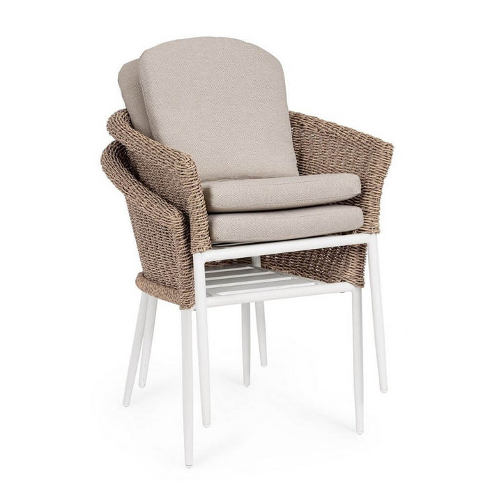 Sedia con braccioli e cuscino - RAVINA