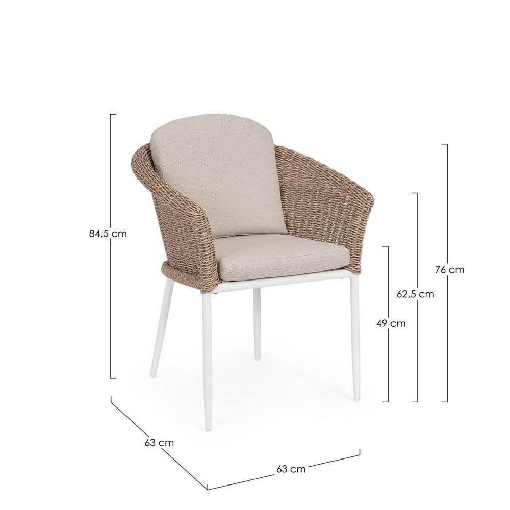 Sedia con braccioli e cuscino - RAVINA