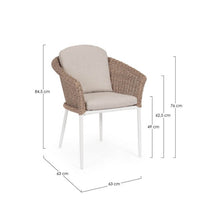 Sedia con braccioli e cuscino - RAVINA