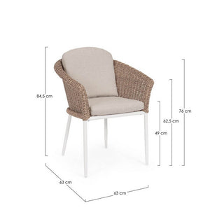 Sedia con braccioli e cuscino - RAVINA