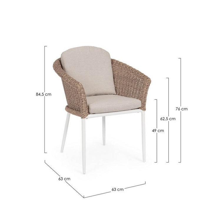 Sedia con braccioli e cuscino - RAVINA