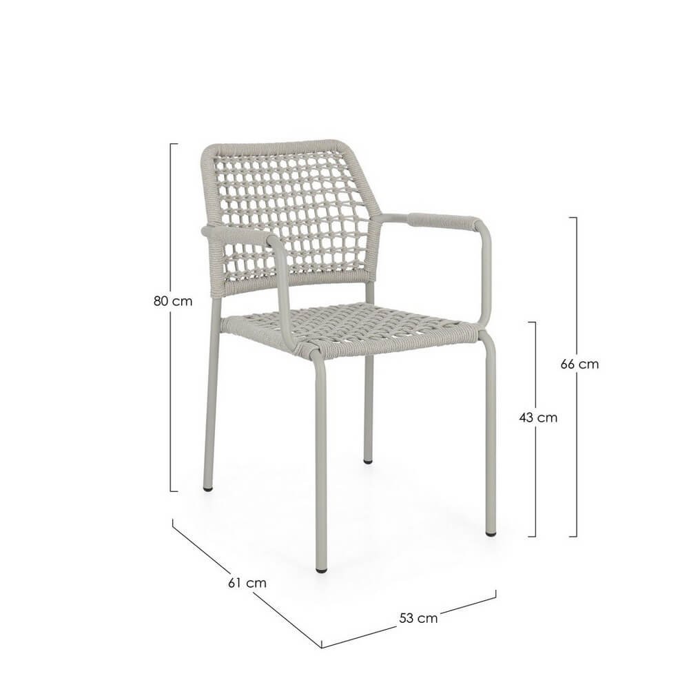 Sedia con braccioli colore Saturn - LIOREN