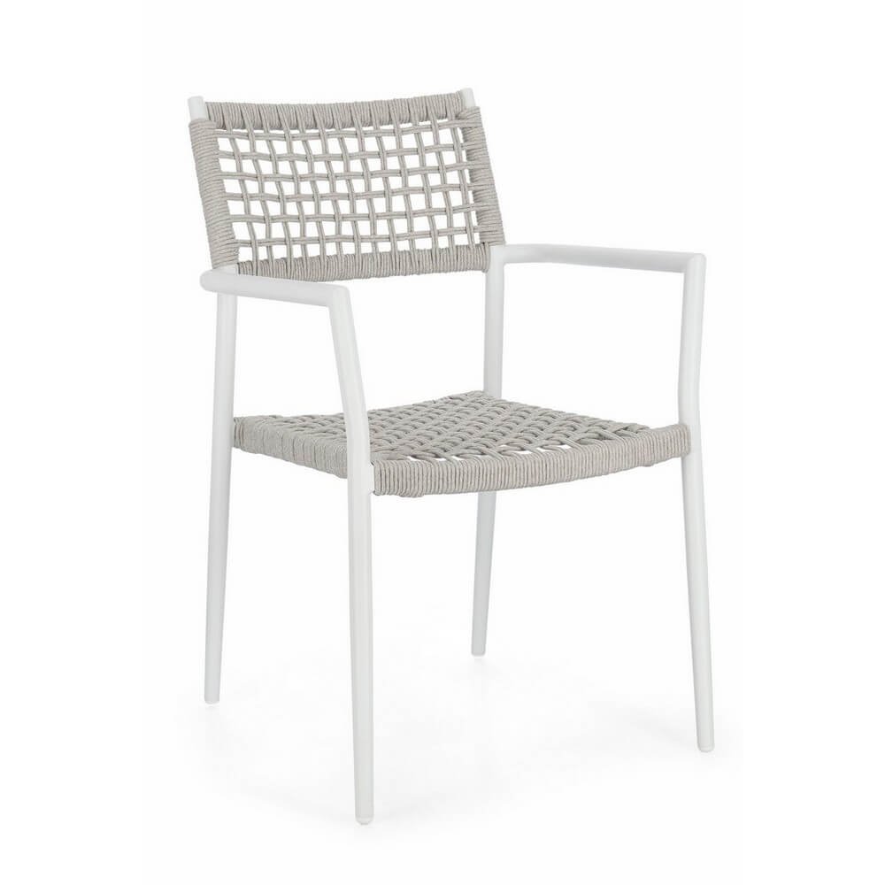 Sedia con braccioli colore bianco - CAELIS