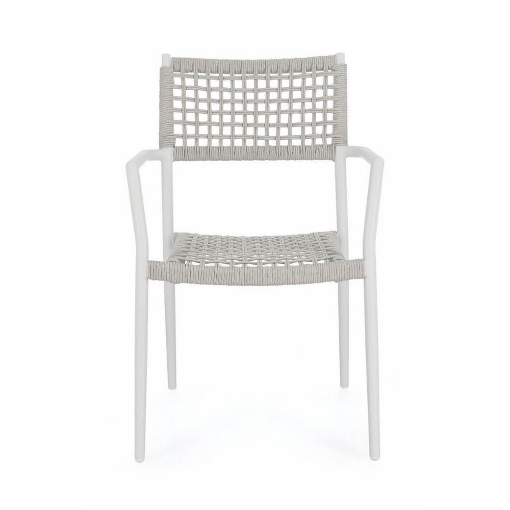 Sedia con braccioli colore bianco - CAELIS
