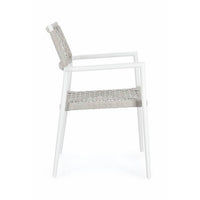 Sedia con braccioli colore bianco - CAELIS