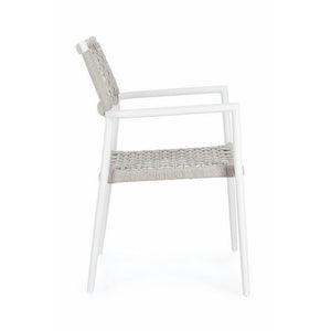 Sedia con braccioli colore bianco - CAELIS