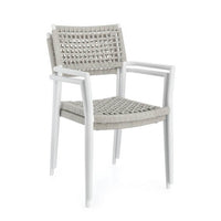 Sedia con braccioli colore bianco - CAELIS