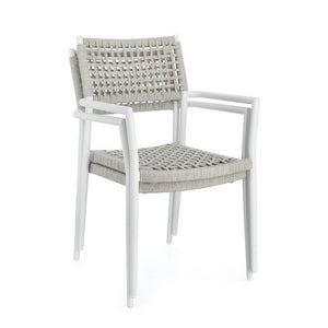 Sedia con braccioli colore bianco - CAELIS