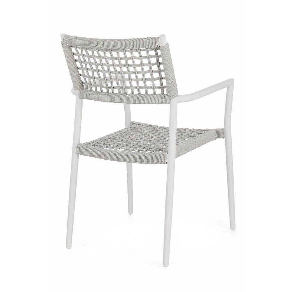 Sedia con braccioli colore bianco - CAELIS