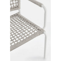 Set 4 Sedie con Braccioli Alluminio Bianco da Esterno - LIOREN