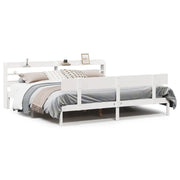 Letto matrimoniale | Letto per adulti | Letto senza Materasso Bianco 180x200 cm Legno Massello di Pino