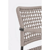 Sedia con braccioli colore antracite e khaki - LIOREN