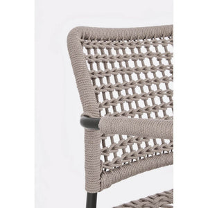 Sedia con braccioli colore antracite e khaki - LIOREN