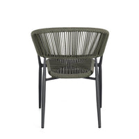 Sedia con braccioli antracite e verde - NAVORA