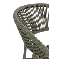 Sedia con braccioli antracite e verde - NAVORA